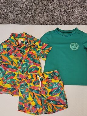 Cat & Jack Teal Rashguard SwimSet